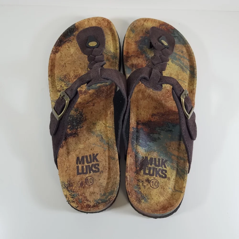 MUK LUKS Braided Sandal‎ Size 10